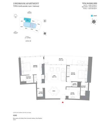 SeaHaven at Dubai Harbour by Sobha Group - Floor Plan