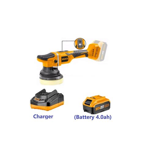 Ingco APLI2002 20V Lithium Ion Dual Action Cordless Angle Polisher