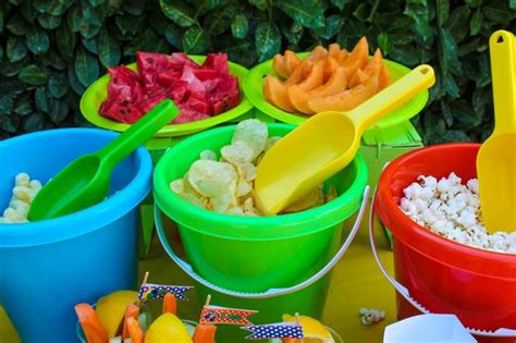 Summer Beach Birthday Party Decorations For Food Shovels Buckets For