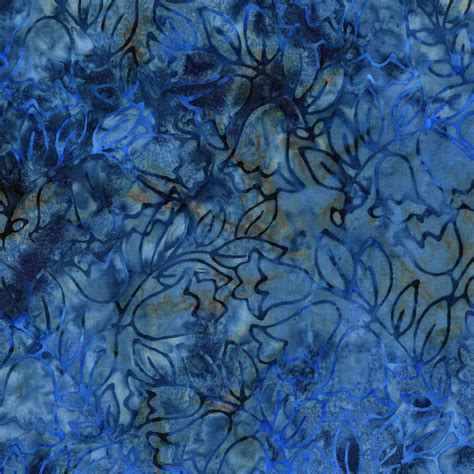 2980 003 Malam Batiks Iv Coral Bells Blue Batik Fabric Rjr Fabrics