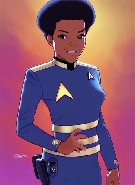 Cute Star Trek Officer Don King Natural Lighting Stable Diffusion