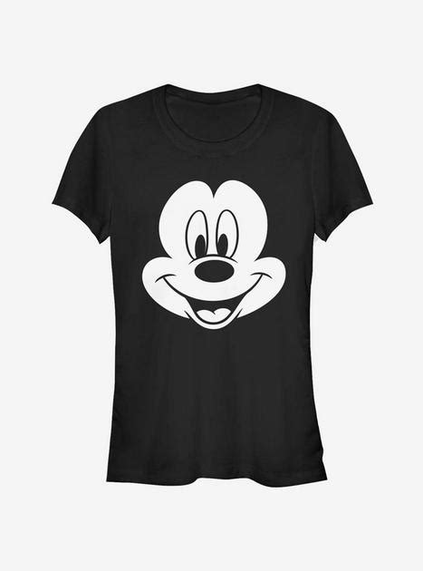 Disney Mickey Mouse Face Classic Girls T Shirt Black Hot Topic