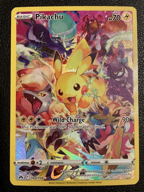 Pokemon Pikachu 160 159 Crown Zenith SECRET Rare Trainer Full Art