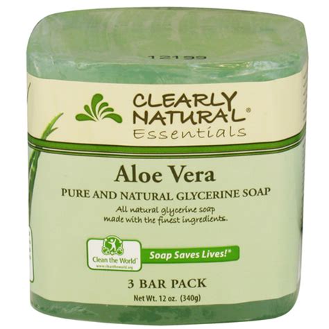 Clearly Natural Pure And Natural Glycerine Bar Soap Aloe Vera 4 Oz