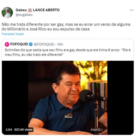 Filho do sertanejo Solimões Gabeu reage à fala do pai sobre ser gay