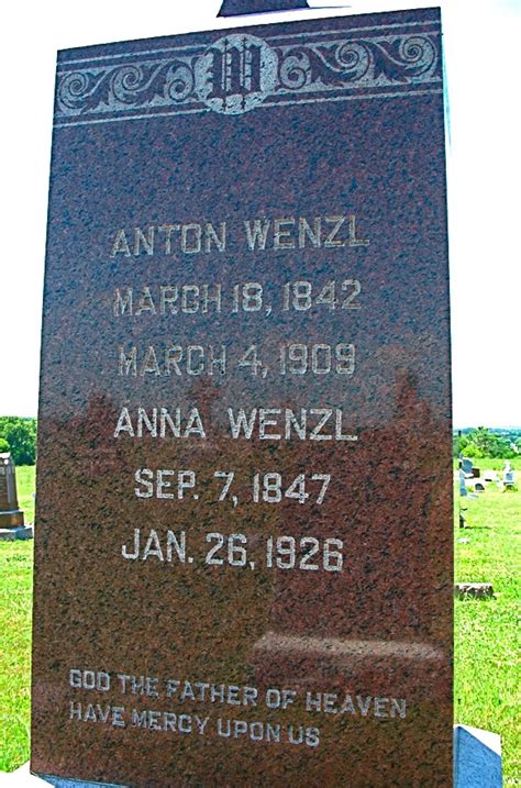 Anna Kohn Wenzl Memorial Find A Grave