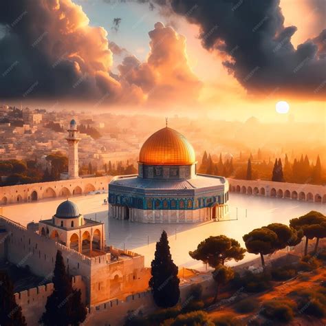 Premium Photo Beautiful Al Aqsa Mosque Landscape