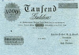 Billete De Banco Gulden Austria Zettel Bank Issue Wor A B