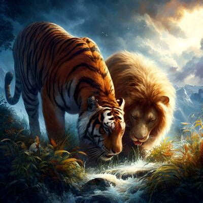 Lion Tiger Stock Photos, Images and Backgrounds for Free Download