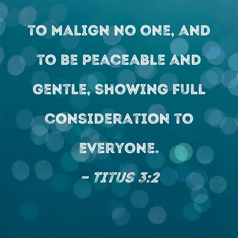 Titus 32 To Malign No One And To Be Peaceable And Gentle Showing