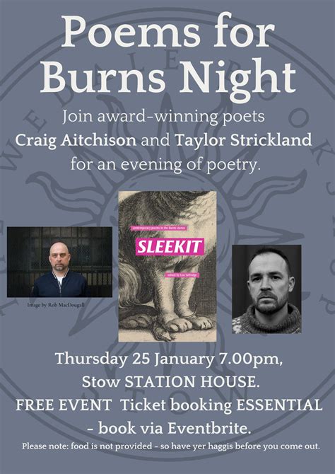 Free event: Poems for Burns Night