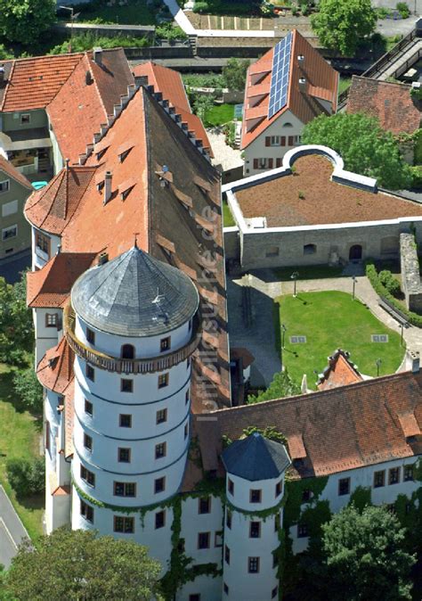 Rimpar Aus Der Vogelperspektive Burganlage Des Schloss Grumbach In