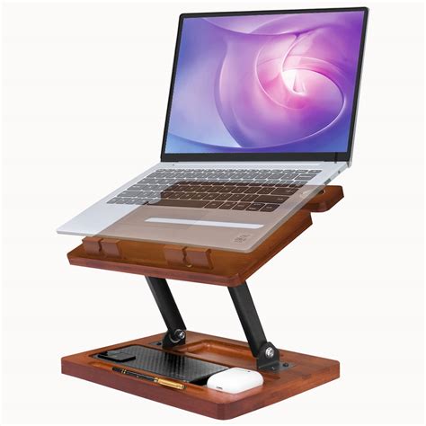 Buy Laptop Stand Adjustable Laptop Riser Foldable Laptop Holder Wood