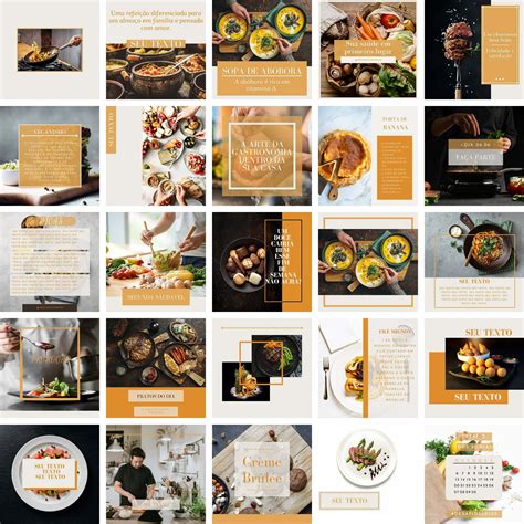 Pack Canva Restaurante Buffet Template Canva 25 Artes Bônus