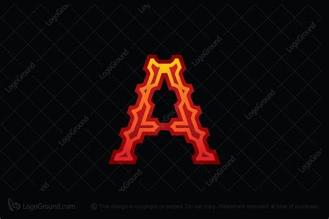 Letter A Fire Logo