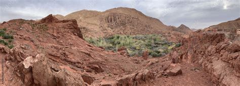 Morocco Africa Red Mountains And Succulents With One Of The Stunning