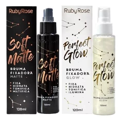 Bruma Fixadora Soft Matte Glow Ruby Rose Revenda Atacado Frete Gr Tis