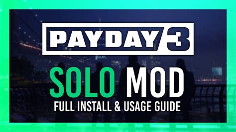 Payday 3 Solo Mod Full Guide Xbox Game Pass Steam Epic Games Troublechute Hub