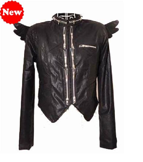 Купить Новый женский панк-3d обратно ангел крылья фронт молнии пу ...