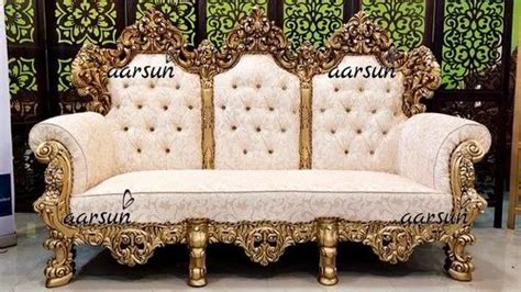 Wooden Teak Wood Aarsun Royal Sofa Set For Home Living Room At Best