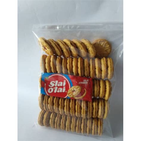 Jual Snack Kiloan Biskuit Slai Olai Strawberry Nanas Bluebery Kemasan