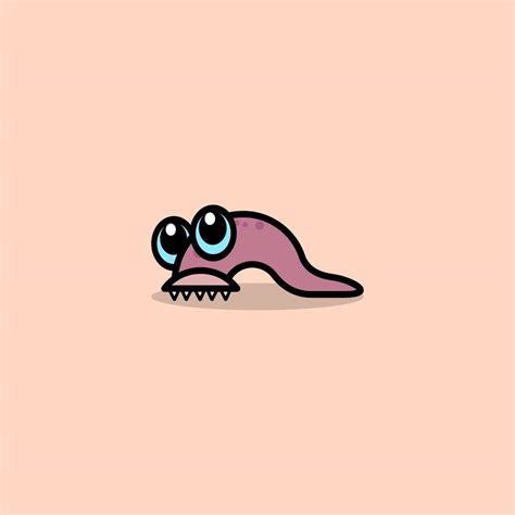 cute cartoon leech 20792617 Vector Art at Vecteezy