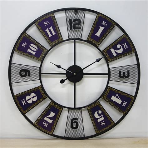 70 Cm Large Metal Wall Clock Modern Design Bar Cafe Wall Hanging