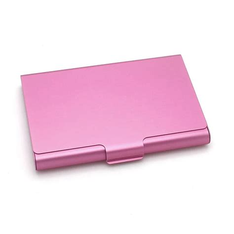 Aluminum Metal Business Card Holder Hand Push Business Card Case Ultra