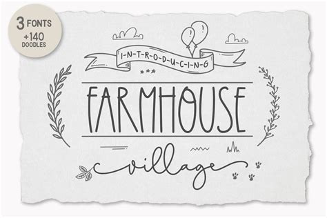 Farmhouse Village Font By Abodaniel Creative Fabrica