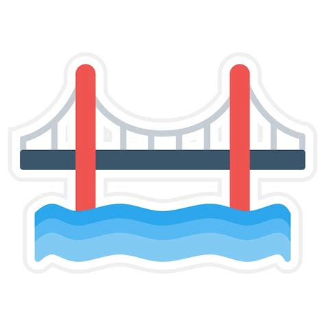 Imagen Vectorial Del Icono Del Puente Del Golden Gate Se Puede Usar