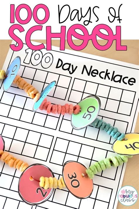 100 days of School Crafts and Activities 100 Day necklace | 100th day ...