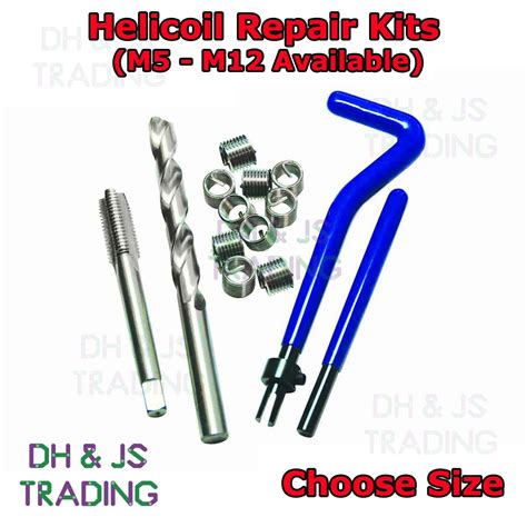 Helicoil Thread Repair Kit Thread Repair Tap And Die Insert Set M5 M6 M8 M10 M12 Ebay