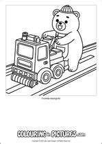 Rupert Sprinkle By Colouring In Pictures Free Printable Bear Colouring