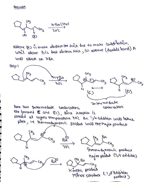 Solved QUESTION 3 Draw The Mechanism And Predict The Product For The