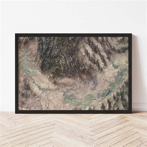 Snake River Plain Map Stylized Satellite Imagery Giclée Poster Print - Etsy