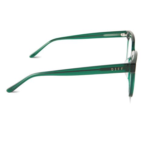 Winston Cateye Glasses Deep Ivy And Clear Diff Eyewear