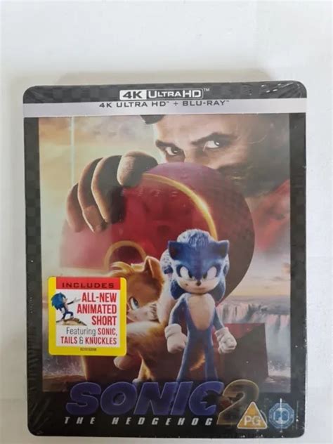 SONIC The Hedgehog 2 4K Ultra Hd Blu Ray Steelbook Brand New 34 99