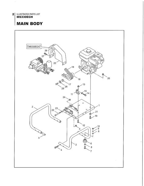 Maruyama Parts Lookup Ms330ech Parts Diagramsms330ech Main Body