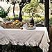 Amazon Lahome Rustic Ruffled Linen Tablecloth Cotton Linen