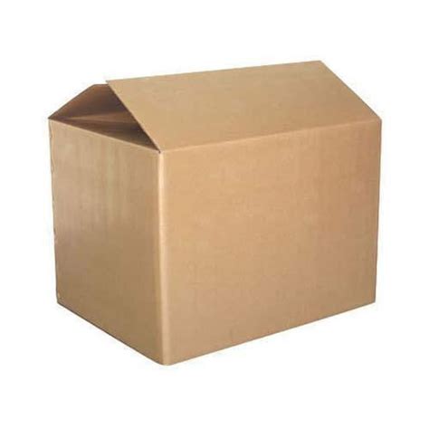 Round Kraft Paper Rectangle Brown Color Plain Corrugated Carton Box For