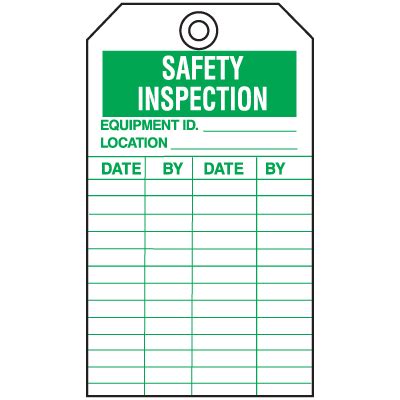 Economy Equipment Inspection Tags - Safety | Seton