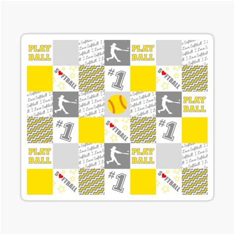 Softball Girl Sports Team Quilt Sticker For Sale By Vintagestyle