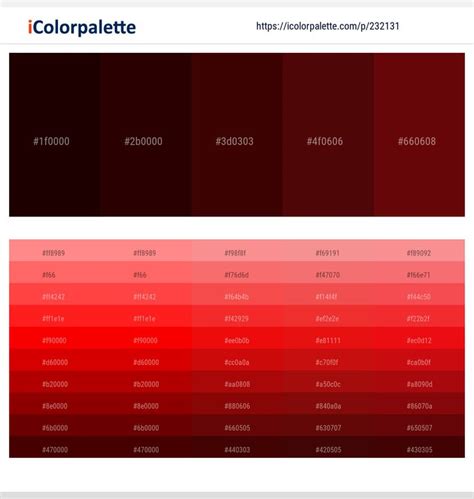 Maroon and Burgundy Color Palette for Art Projects