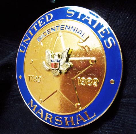 United States Us Marshal Badge Rare Vintage Bicentennial Badge Gode