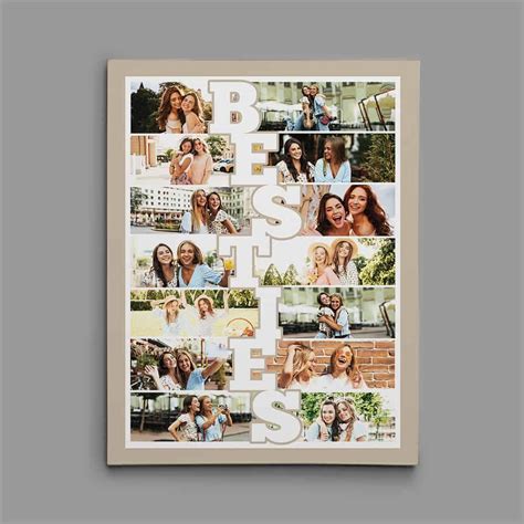 Besties Custom Photo Collage Canvas Print Canvas Print Collage Photo