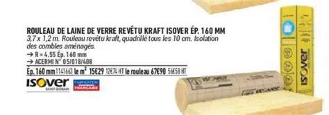 Promo Rouleau De Laine De Verre Rev Tu Kraft Isover P Mm Chez