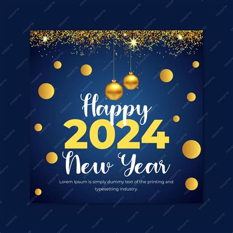 Premium Vector Happy New Year Social Media Post Or Banner Template