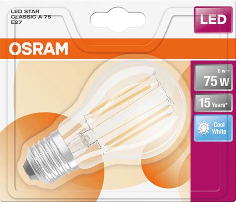 Osram LED Star Classic A 75 E27 7 5W 75W 4000K Ab 22 95