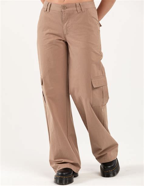 Rsq Womens Low Rise Cargo Pants Dk Khaki Tillys