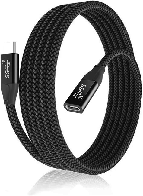 Basesailor USB C Verlängerungskabel 0 2M Typ C 3 1 Gen2 10Gbps Buchse